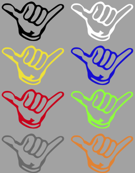 Aufkleber Shaka Hang Loose